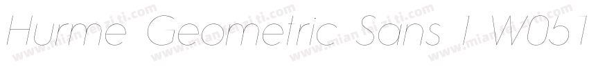 Hurme Geometric Sans 1 W05ThObl字体转换